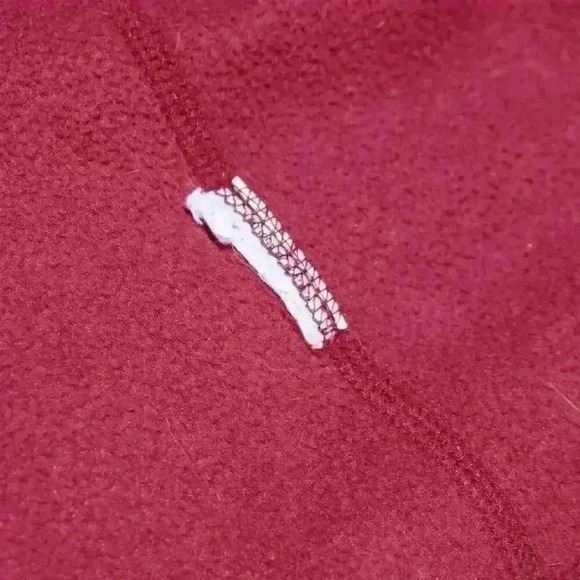 COLUMBIA Lightweight Crop Fleece Full Zip Quilted Vest Pockets Red Women Med - Picture 11 of 12